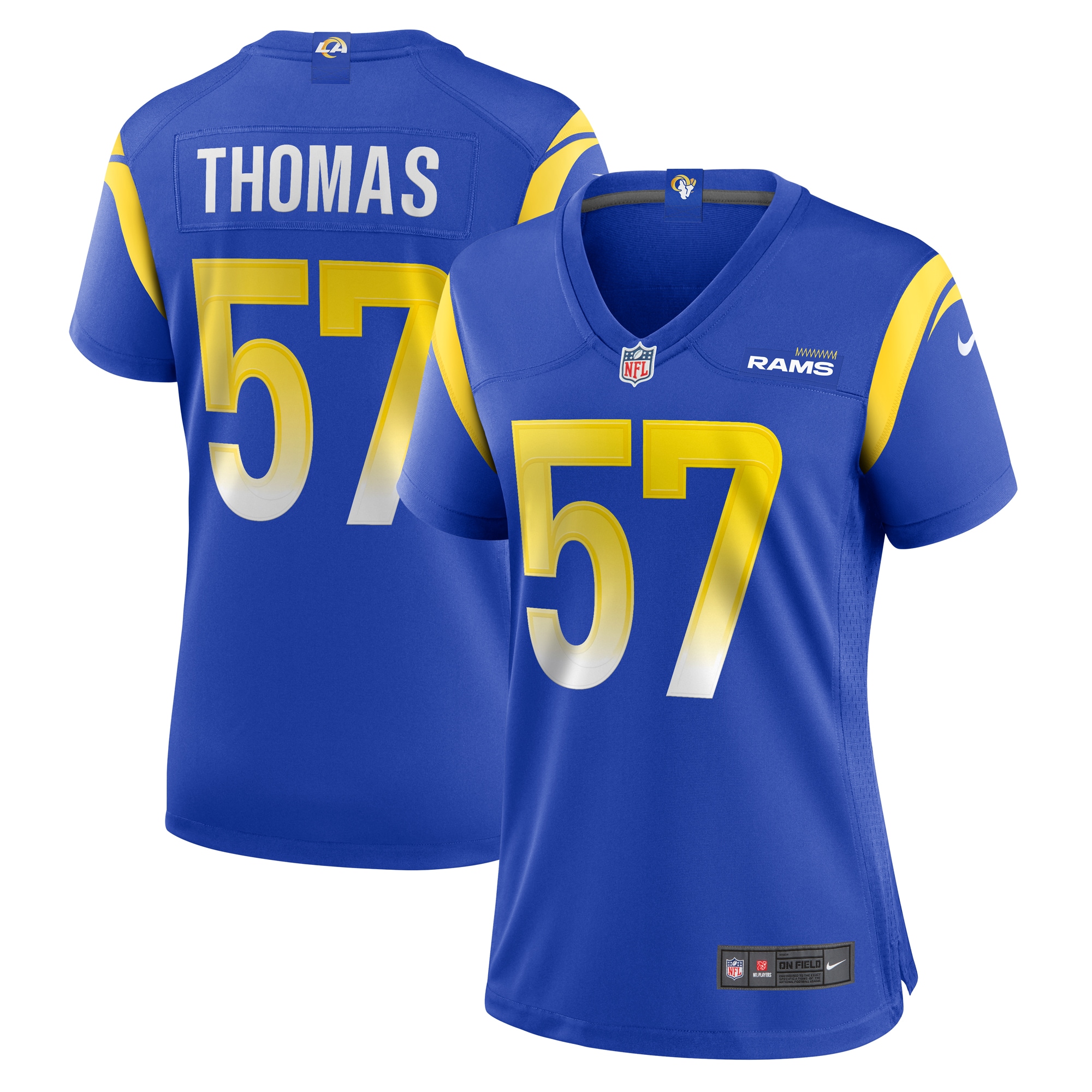 Zachary Thomas Los Angeles Rams Nike Women's Team Game Jersey -  Royal
