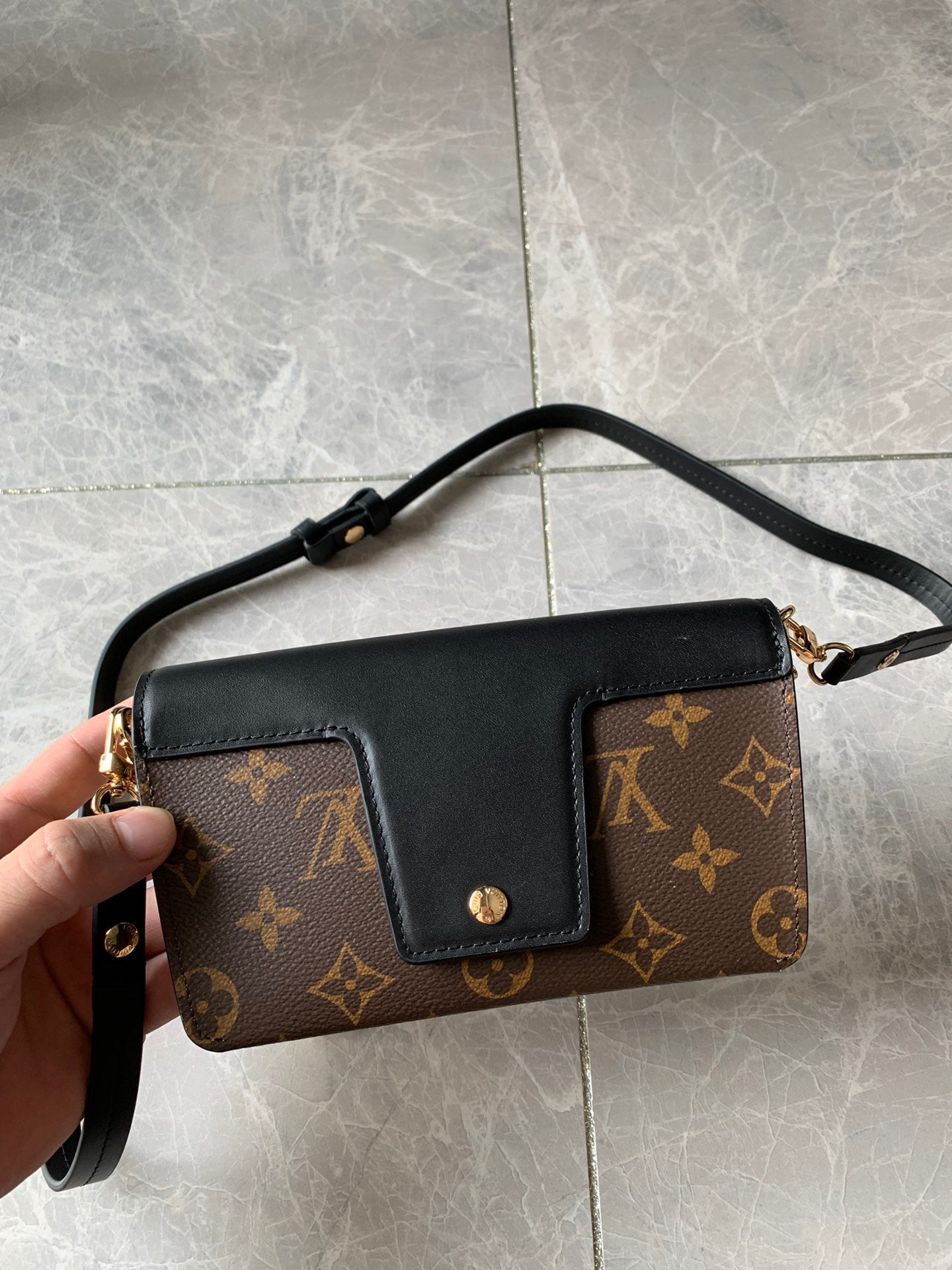 Louis Vuitton Monogram Padlock On Strap 19Cm Black
