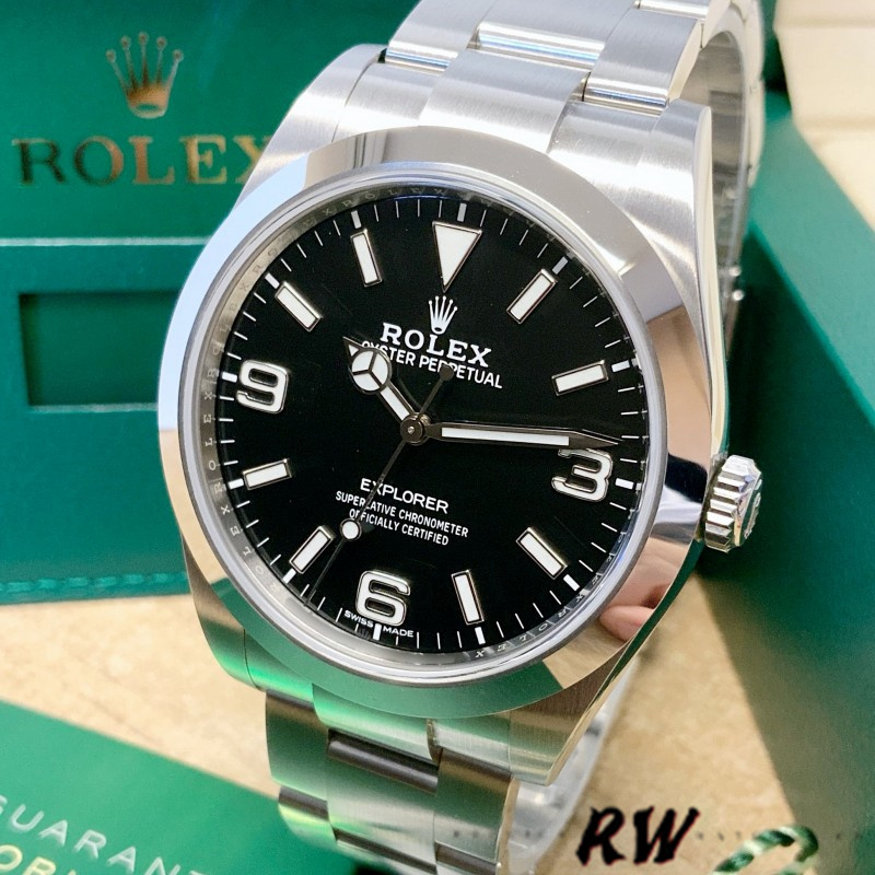 【Super Clone】Rolex Explorer 214270 Stainless Steel Black Dial 39mm Mens Replica Watch