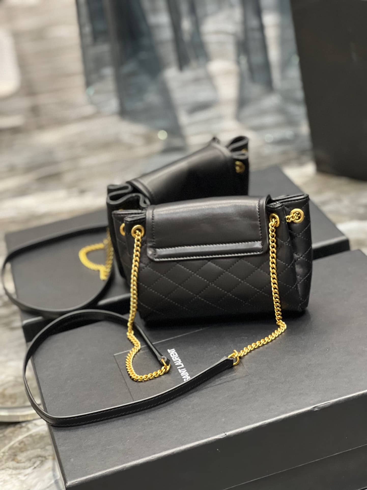 Saint Laurent Mini Nolita In Black 18Cm