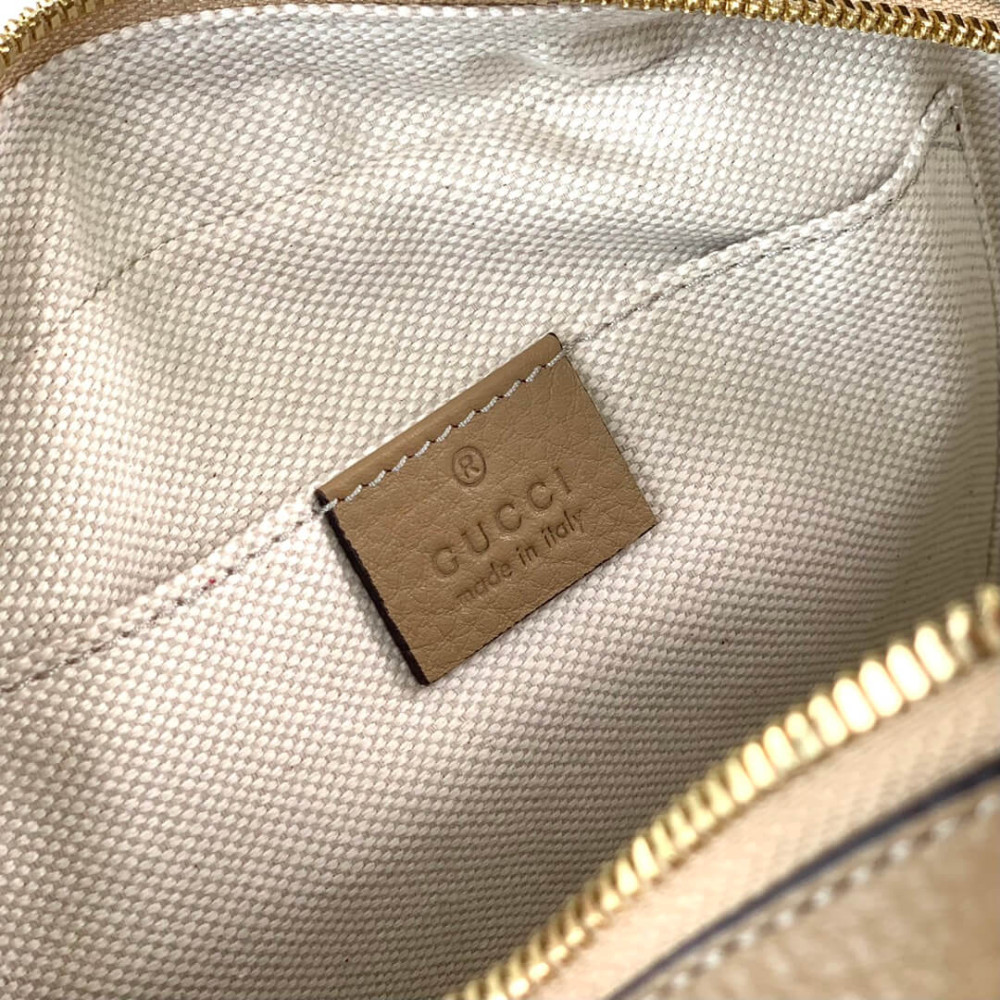 Gucci Soho Small Leather Disco Bag Apricot