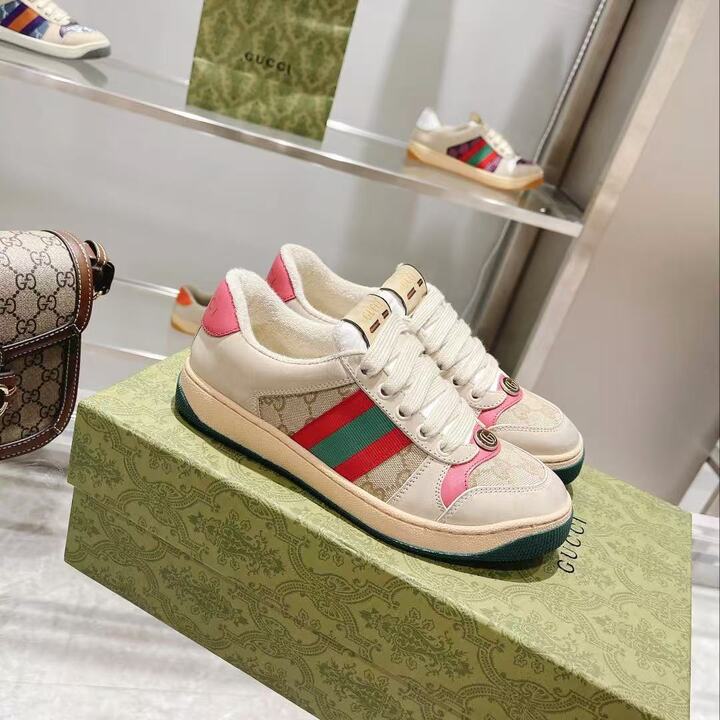 Gucci Gg Screener Distressed Gg Canvas Pink 546551 9Y920 9665
