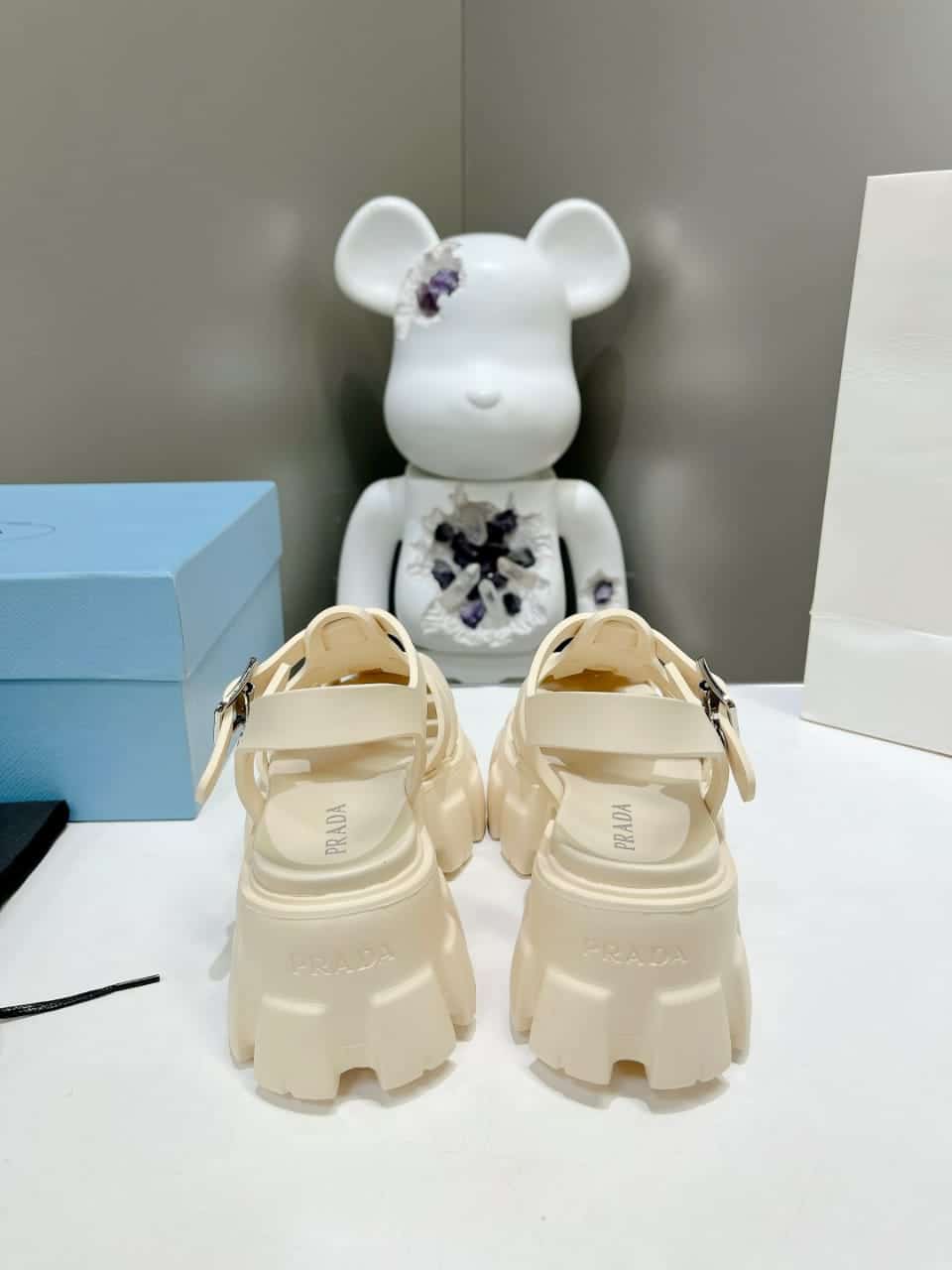 Prada Rubber Monolith Sandals Quartz 1X853M 3Lkk F0482 F Dd55