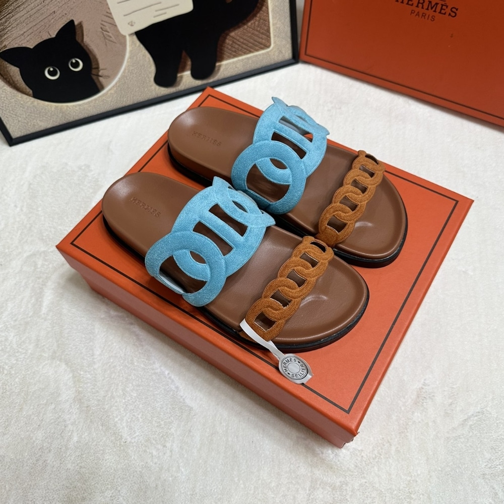 Hermes Extra Sandal Mineral Blue And Natural H222301Z 6H345