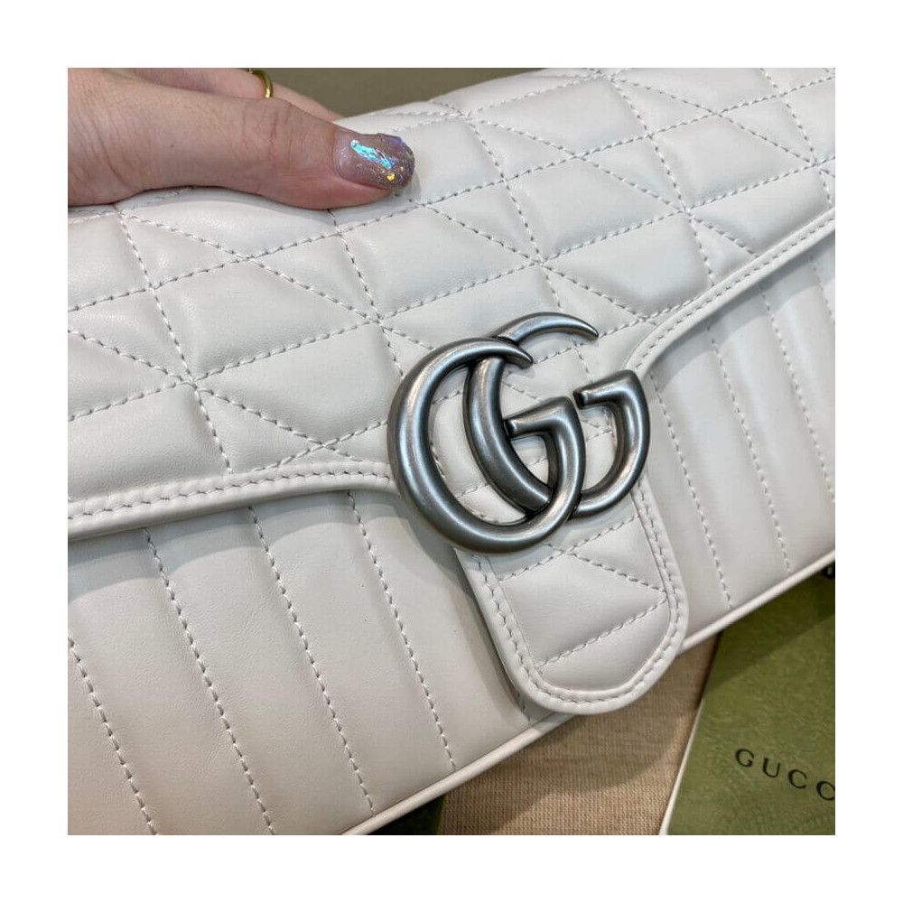 Gucci GG Marmont Small Shoulder Bag White