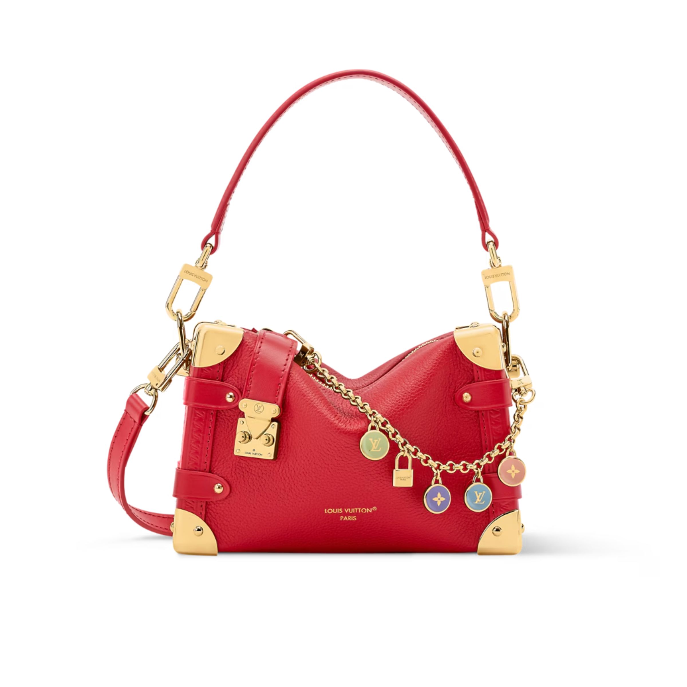 Louis Vuitton PM Side Trunk Bag Sari Red 19cm M28333
