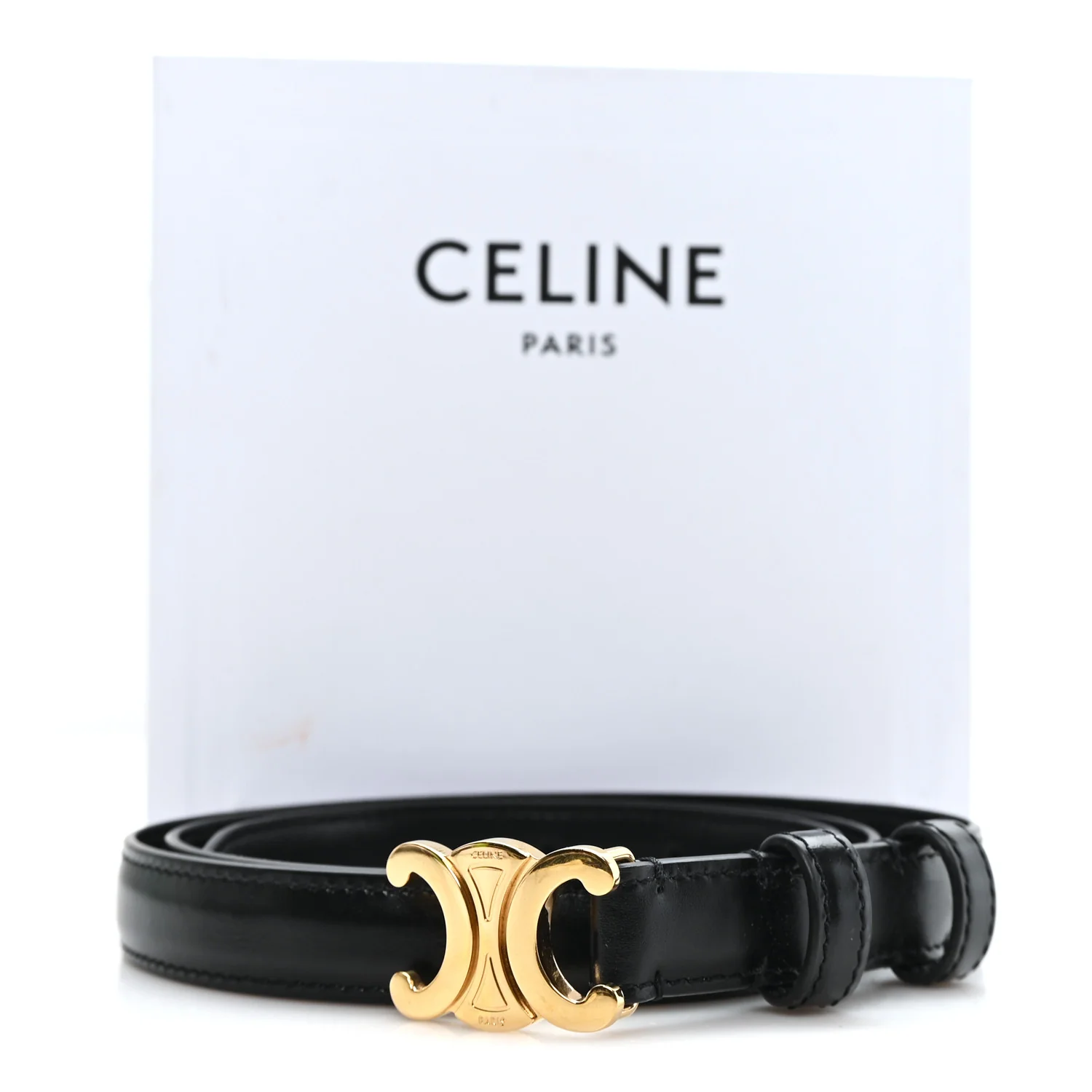 Box Calfskin Medium 25mm Triomphe Belt 90 36 Black