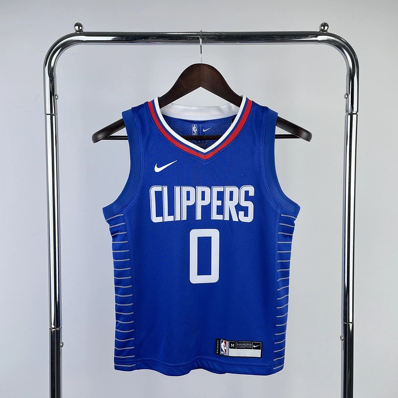 2023 NBA LA Clippers kids 0 WESTBROOK Basketball Jersey