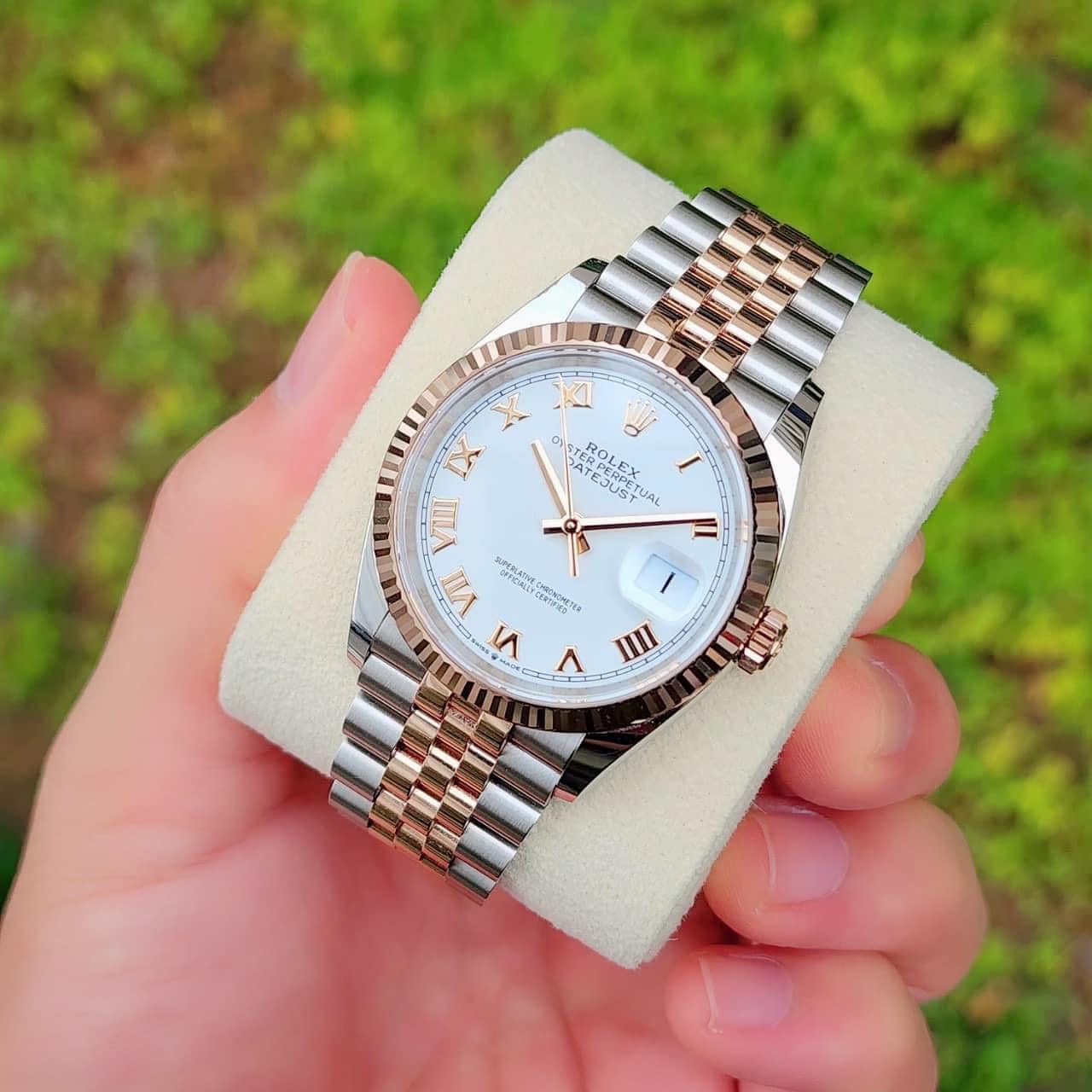 [Superclone] Rolex Datejust 36mm White Dial Everose Jubilee 126231