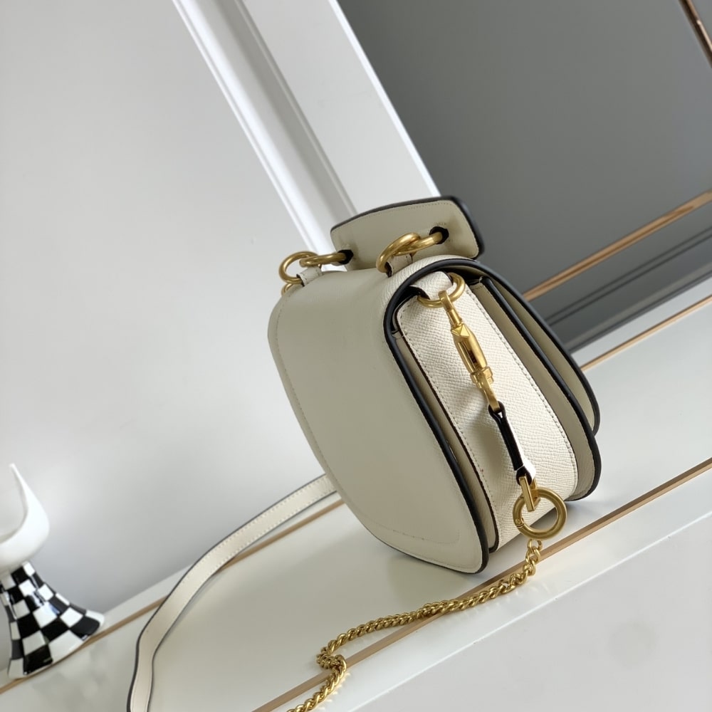 Valentino Vsling Bag In Grained White 22Cm