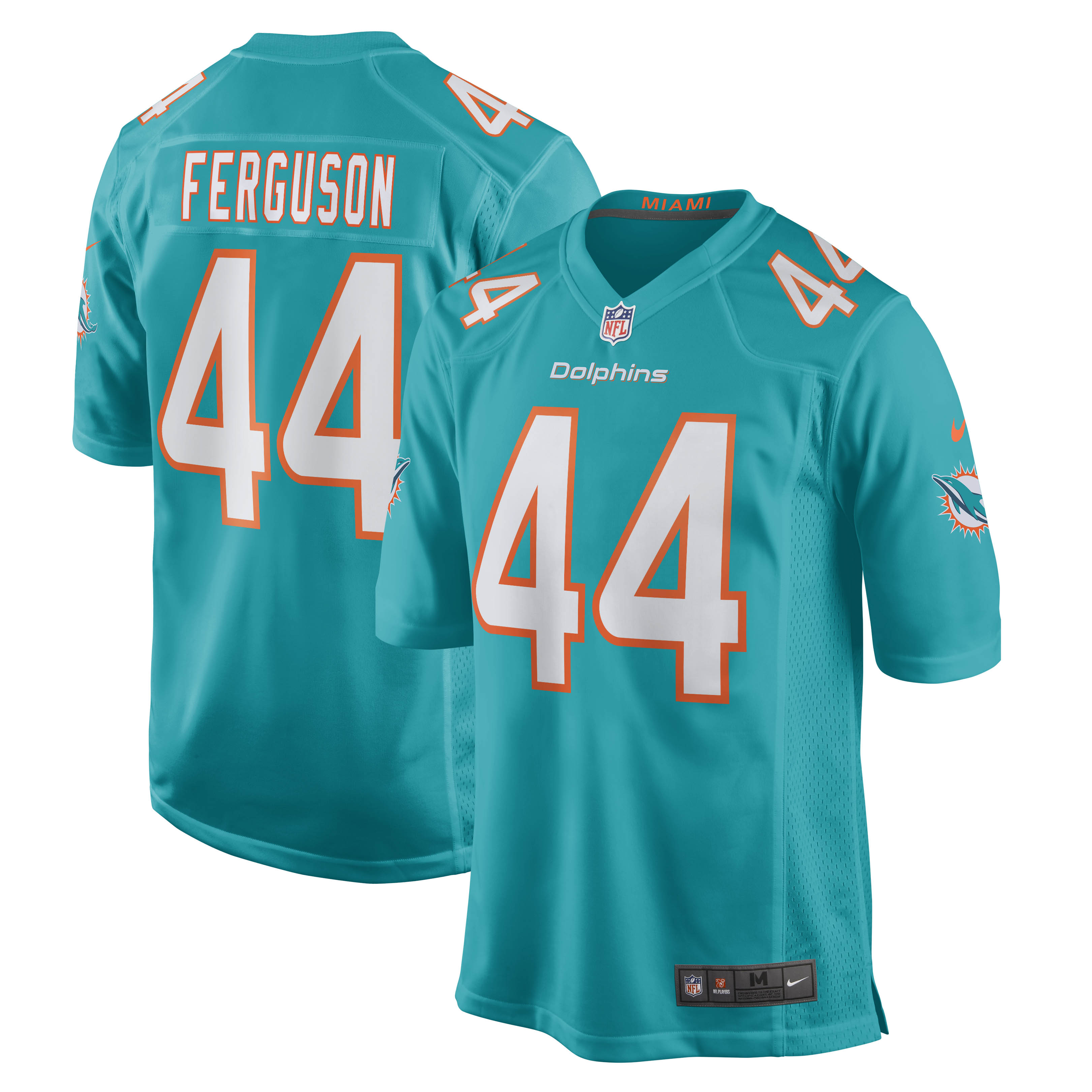 Blake Ferguson Miami Dolphins Nike Game Player Jersey - Aqua