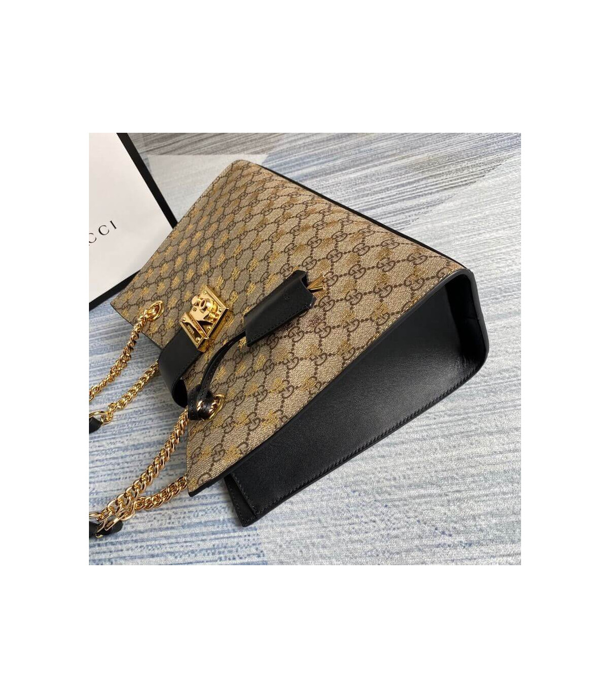 Gucci Padlock Medium GG Bees Shoulder Bag