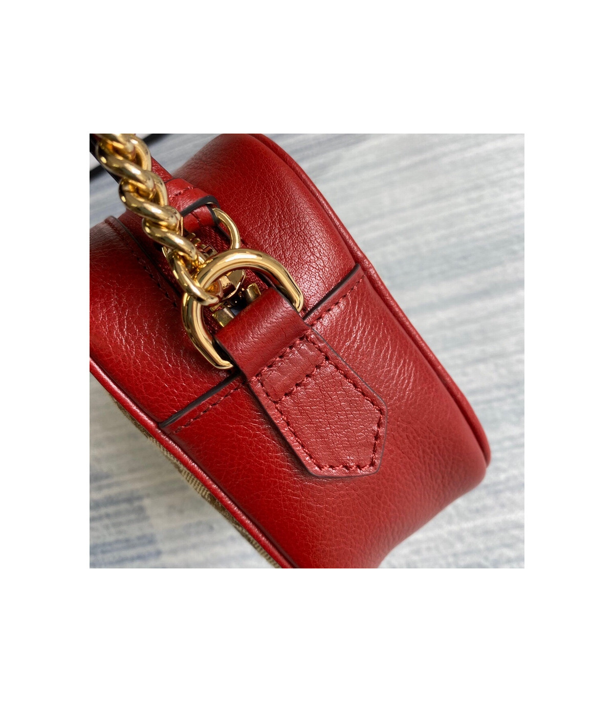 Gucci GG Canvas Matelasse Mini Bag Red
