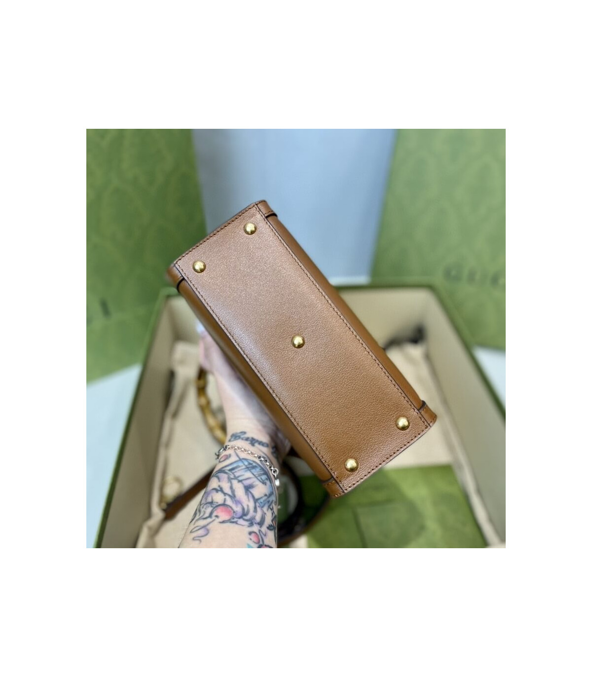 Gucci Diana Mini Tote Bag Brown