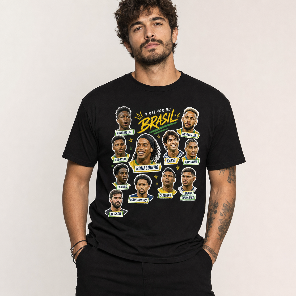 Brazilian Player Pure Cotton T-Shirt – Limited-Time Offer