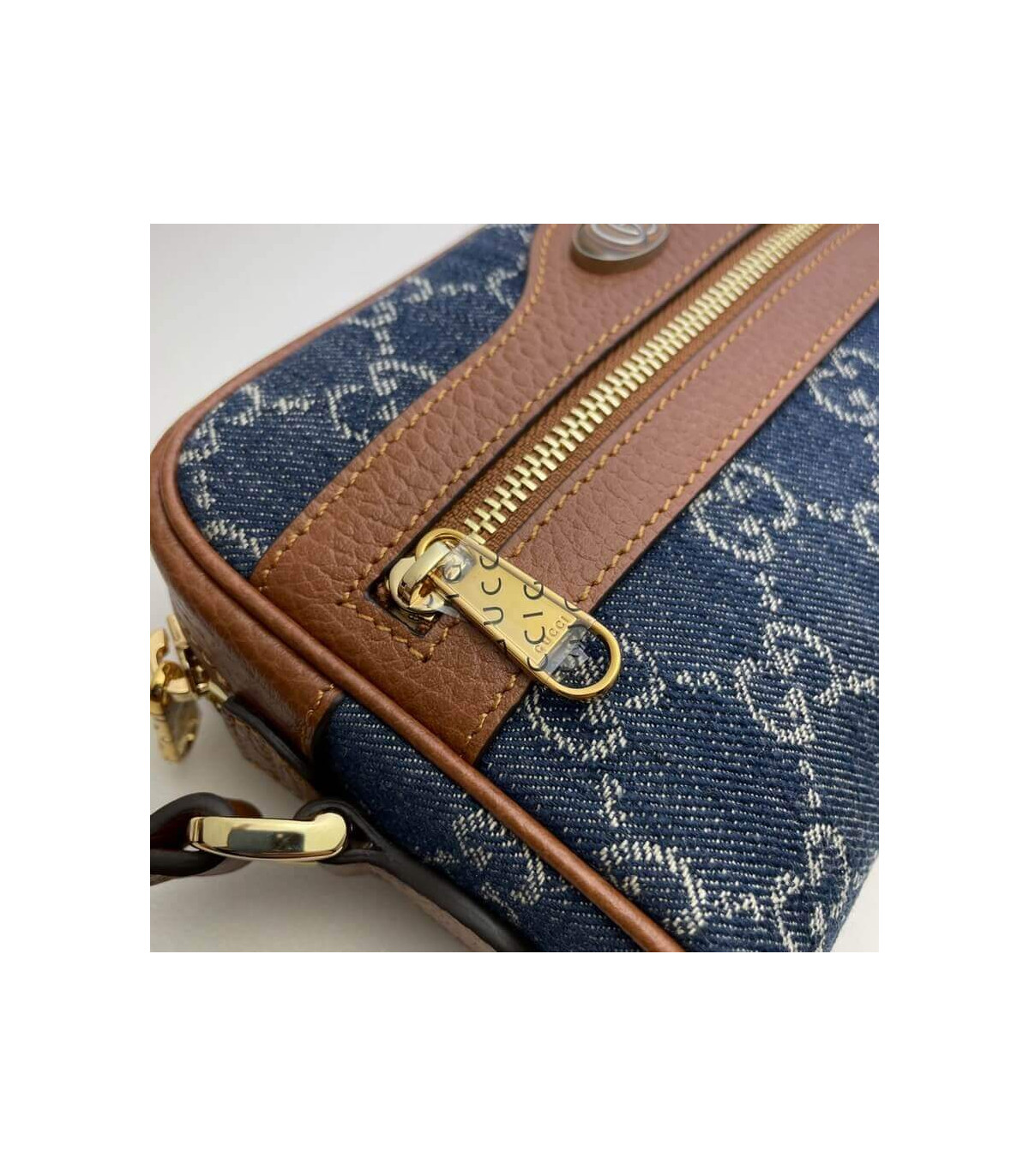 Gucci Mini Ophidia Bag in Eco Washed GG Jacquard Denim 17.5cm