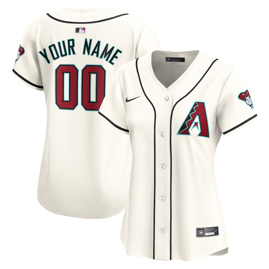 Arizona Diamondbacks Women's Home Limited Custom Jersey White