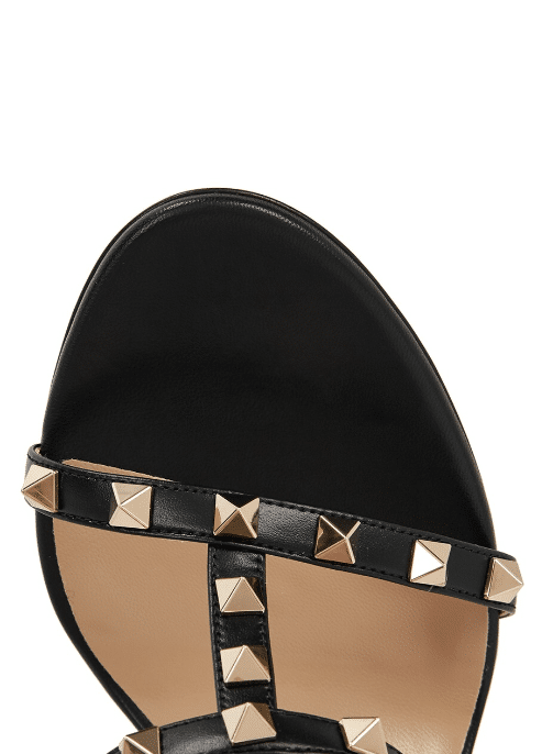 Valentino Garavani Rockstud Leather Sandals Black