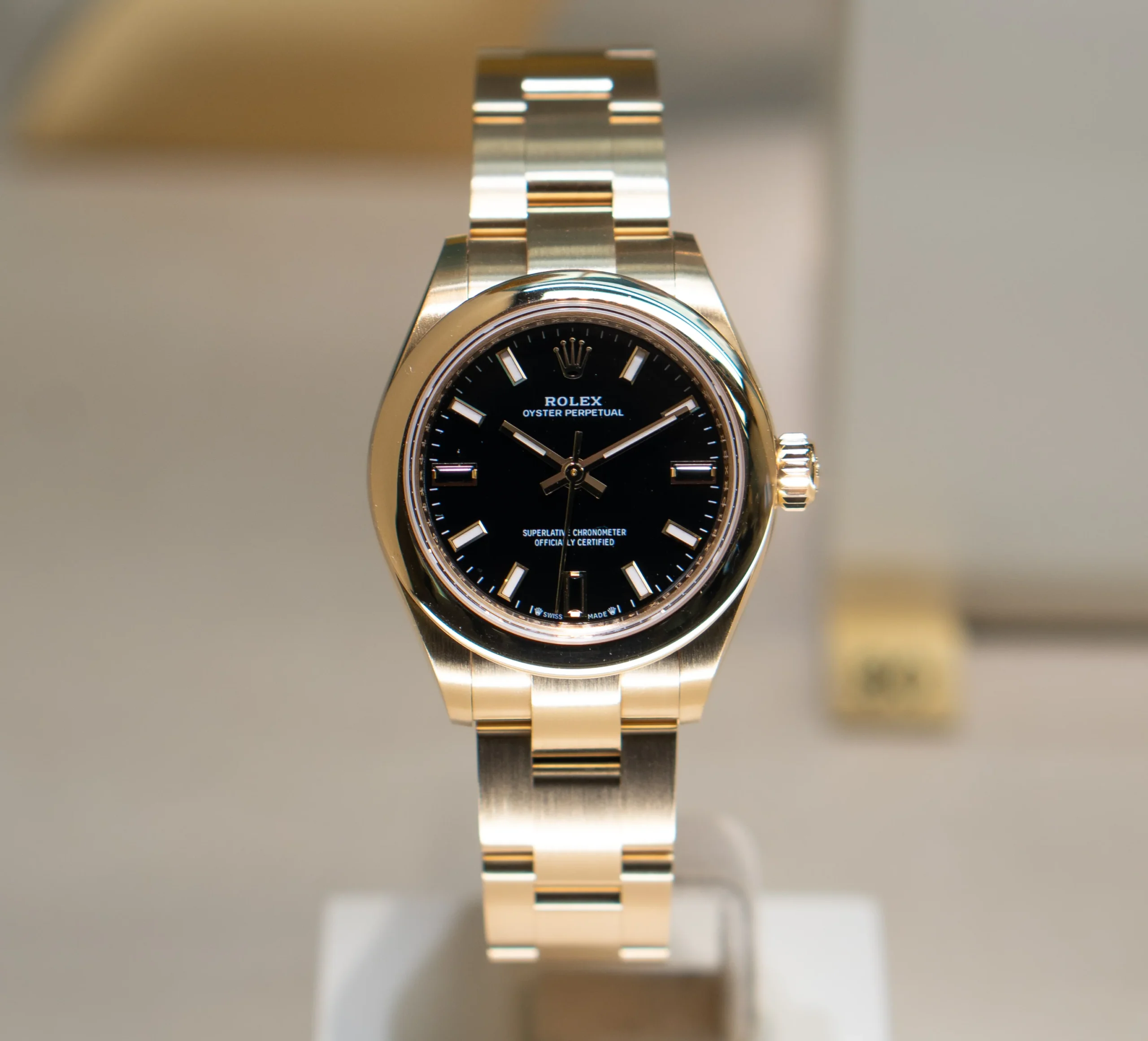 [Superclone] Rolex Oyster Perpetual 28mm Black Stone Dial Oyster 276208