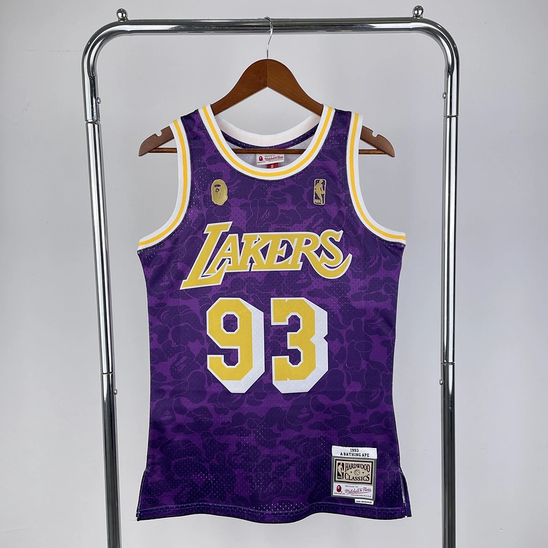 1996-97 NBA Lakers  93 BAPE Basketball Jersey