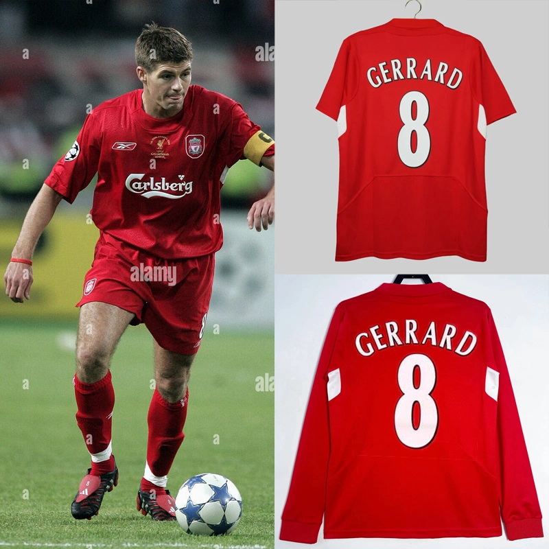 Retro 2005 CUL Liverpool Home Champions League Football jersey retro