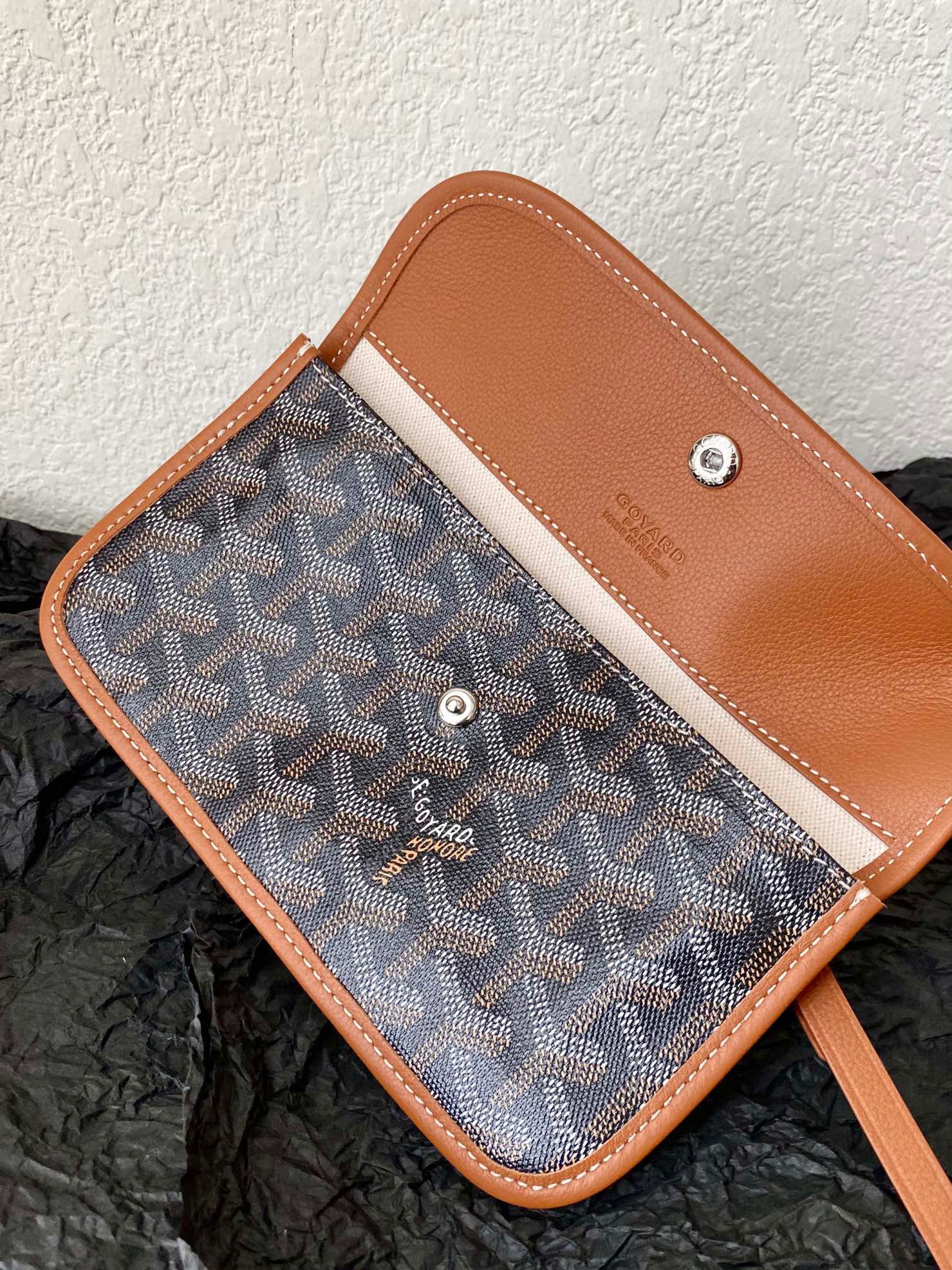 Goyard Saint Louis Gm 40Cm Black And Tan Canvas