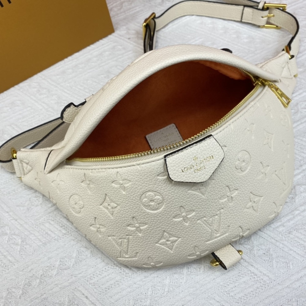 Louis Vuitton Monogram Empreinte Bumbag Creme 37Cm M44836
