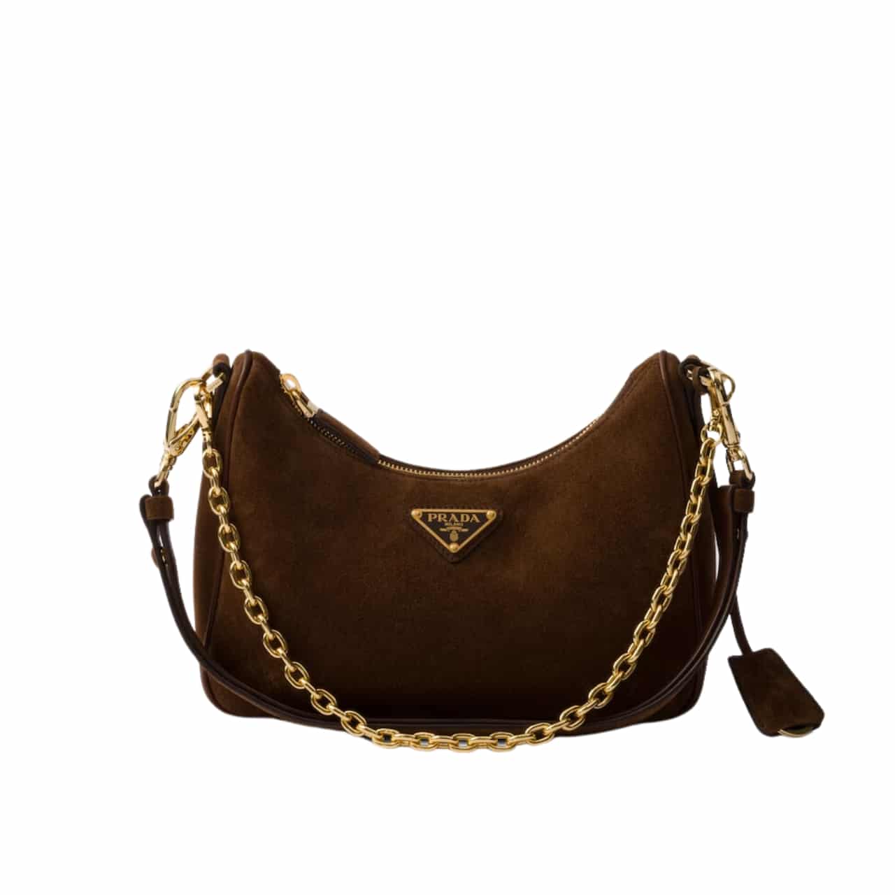 Prada Re Edition Suede Mini Bag Cocoa Brown 22Cm