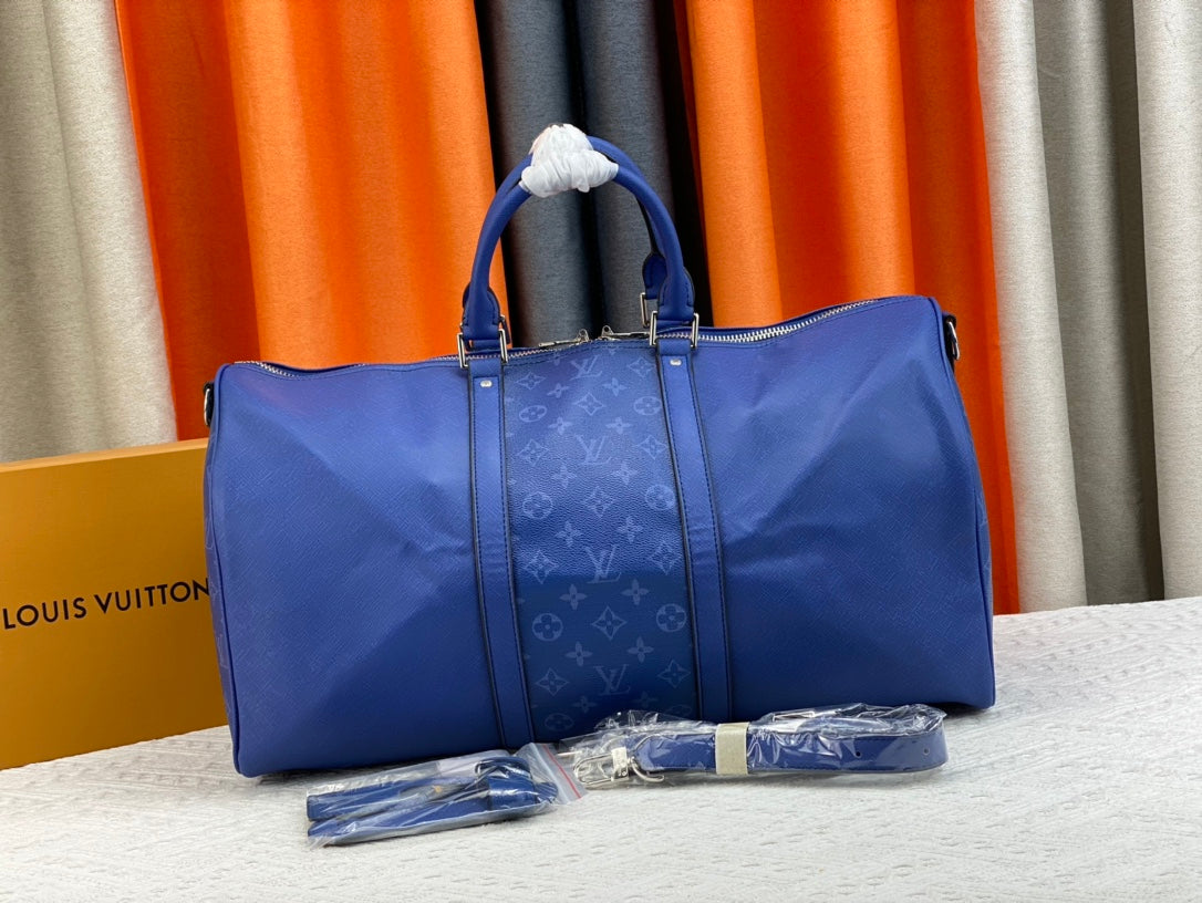 Louis Vuitton Keepall Bandouliere 50Cm Blue