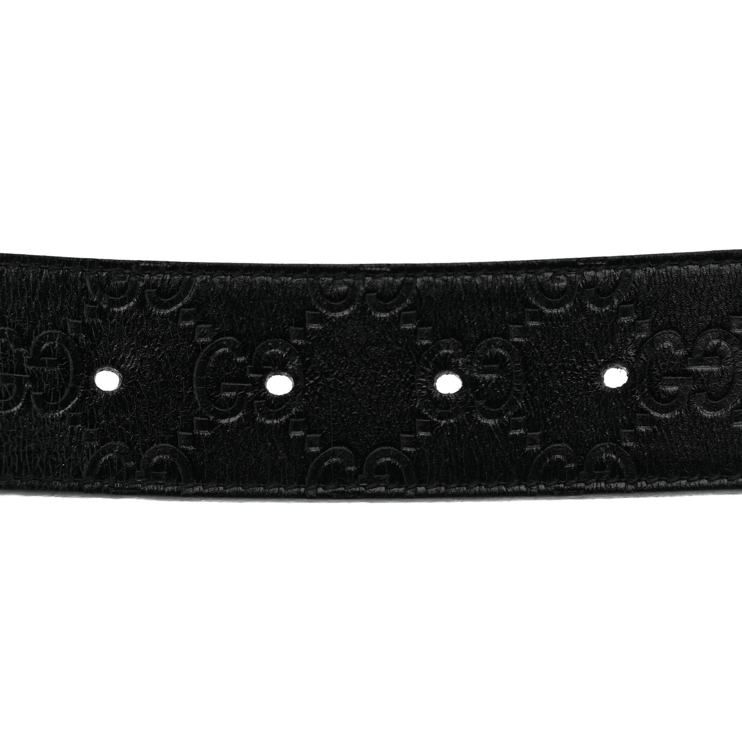 Guccissima Signature Interlocking G 37mm Belt 85 34 Black