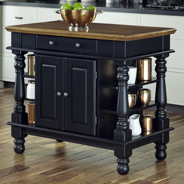 Aamy Solid Wood Kitchen Island