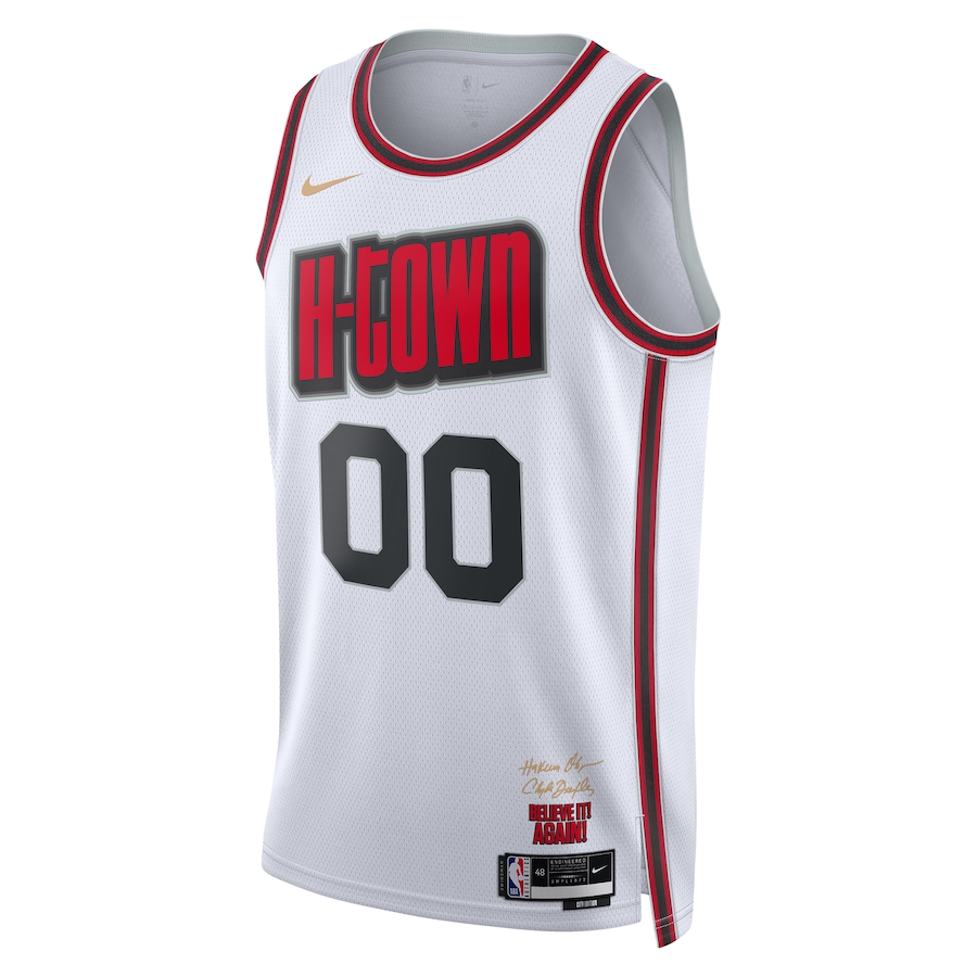 Unisex Houston Rockets White 2024/25 Custom Swingman Jersey - City Edition