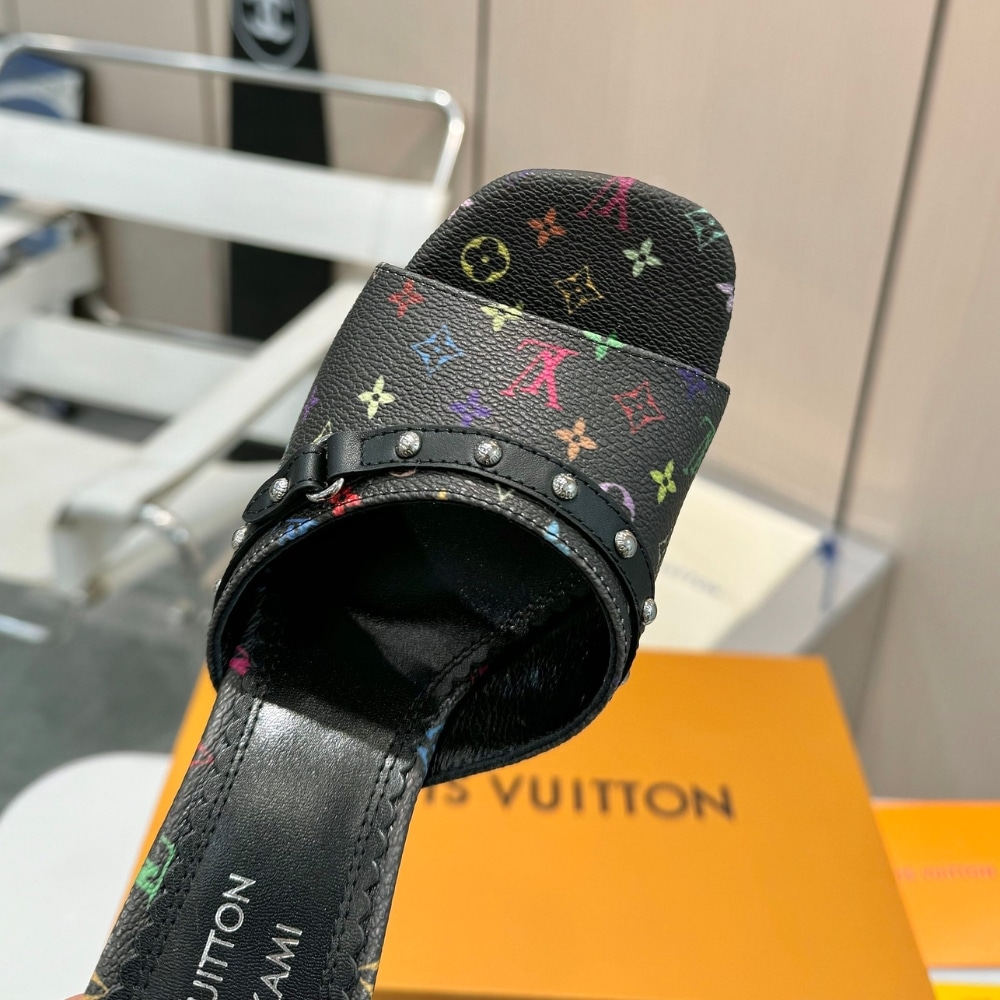 Louis Vuitton X Takashi Murakami 6am Mule Black 1agwqq