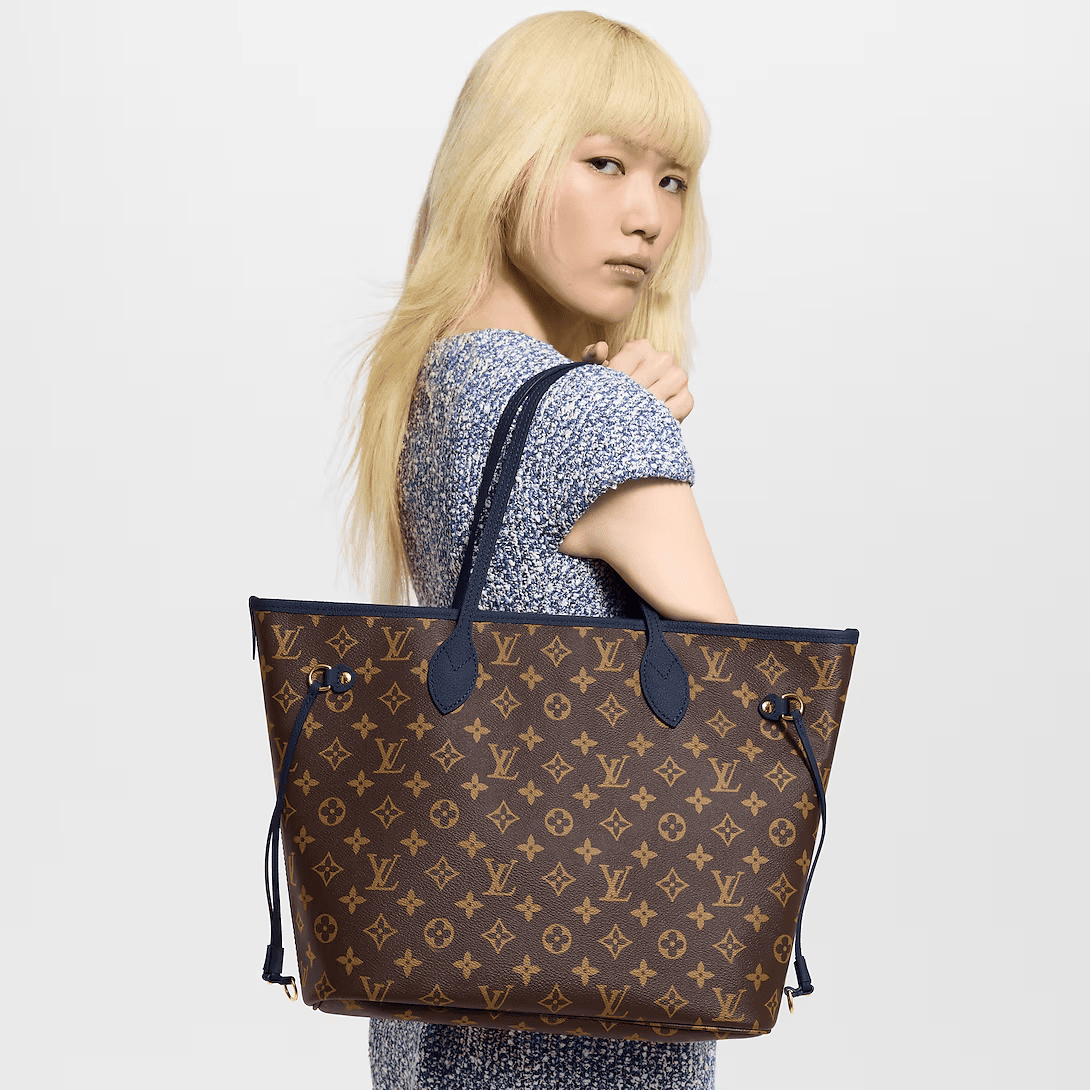 Louis Vuitton Neverfull Inside Out MM Medium Navy Tote Bag 31cm/12.2in M14904