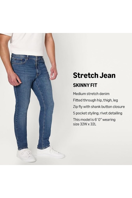 Men's Medium Stretch Skinny-Fit Jeans