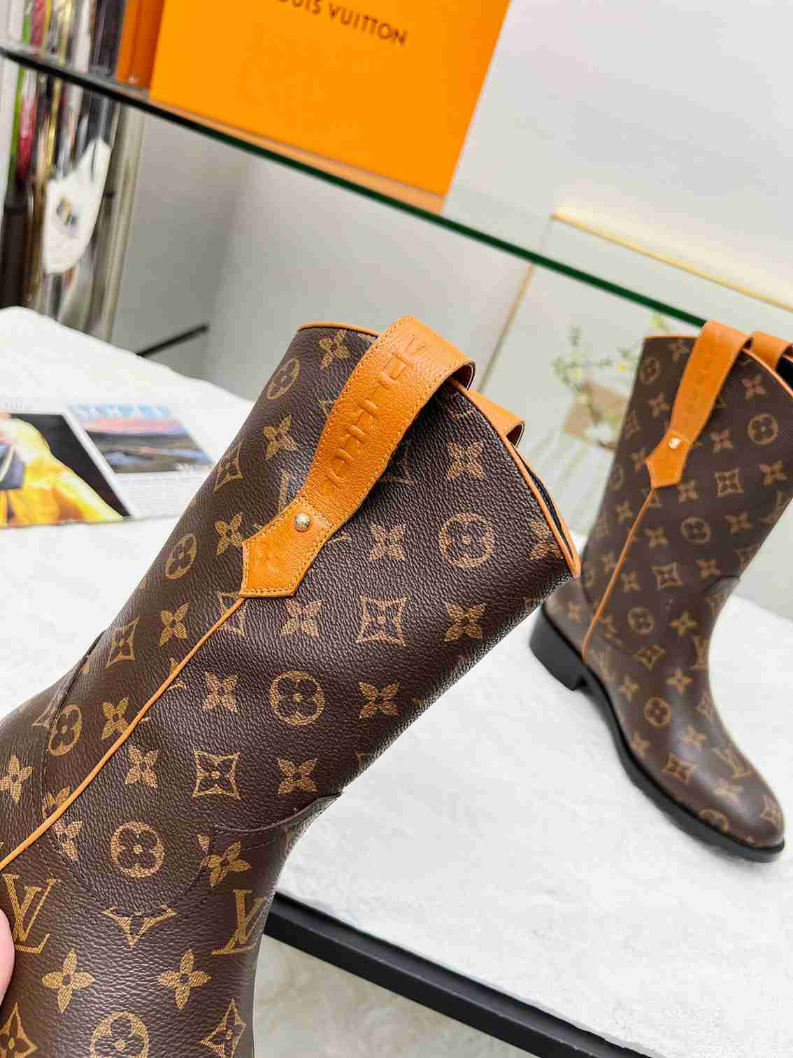 Louis Vuitton Lv Rider Boots Monogram Brown