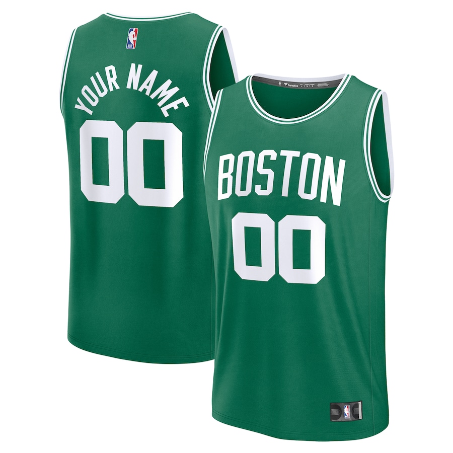 Youth Boston Celtics Fanatics Kelly Green Custom Fast Break Jersey - Icon Edition