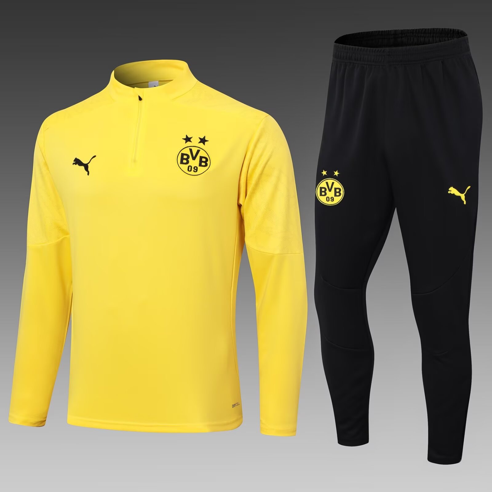 2024/2025 Dortmund Half-Pull Training Suit Yellow Football Shirt 1:1 Thai Quality