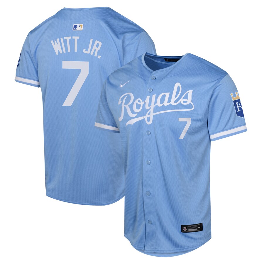 Bobby Witt Kansas City Royals Youth Alternate Limited Player Jersey  Light Blue