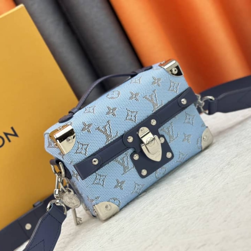 Louis Vuitton Soul Trunk Bag Monogram Blue 19Cm M15035