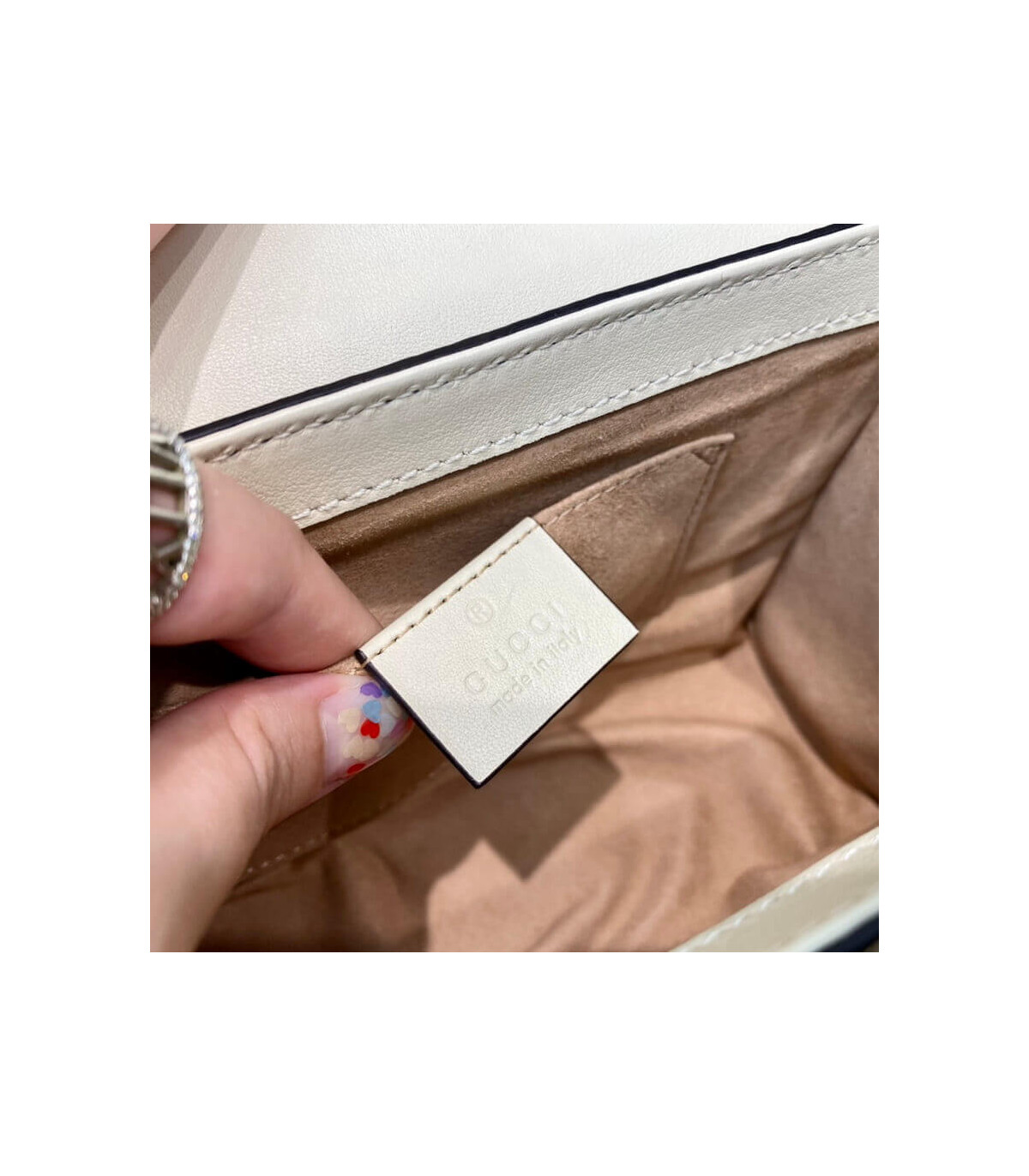 Gucci Padlock Small GG Shoulder Bag White