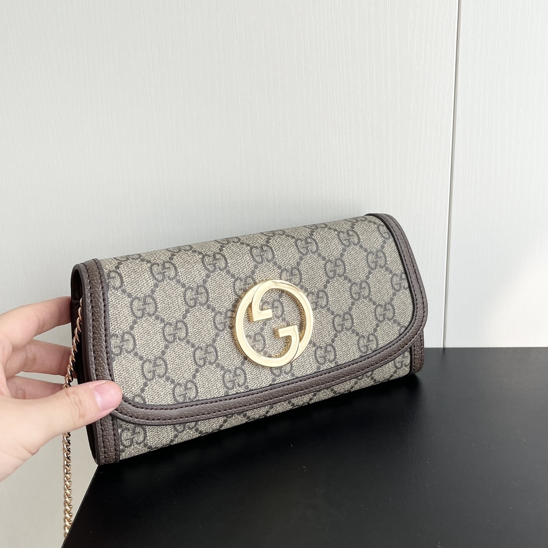 Gucci Blondie Continental Chain Wallet Beige 21Cm ‎‎725215 K9Gsg 8358