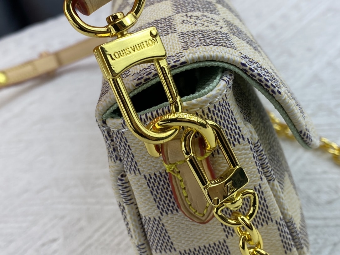 Louis Vuitton Ivy Wallet On Chain Bag Damier Ebene Beige 23cm/9in