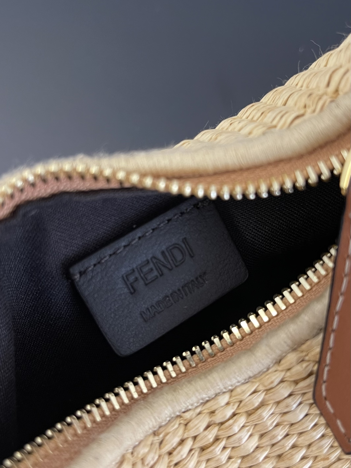 Fendi Fendigraphy Mini Natural Raffia ‘Beige’ 16.5cm/ 6.5in