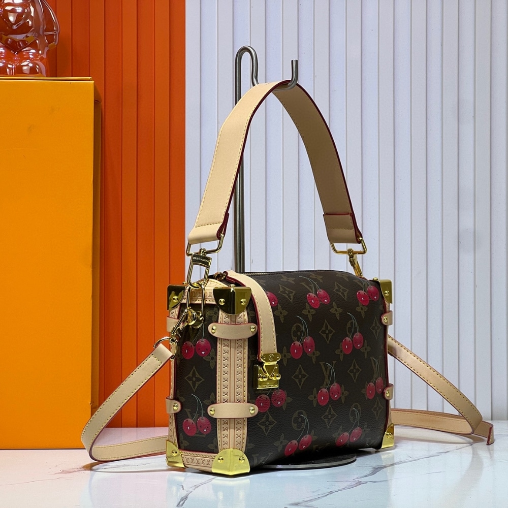Louis Vuitton X Takashi Murakami Monogram Cerise Side Trunk MM 21cm Brown M14278