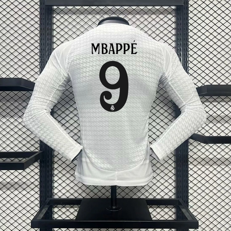 Real Madrid 2024-25 Home Long Sleeves Jersey – Player Versi MBAPPE MODRIC VINI JR. BELLINGHAM CARVAJAL Football jersey