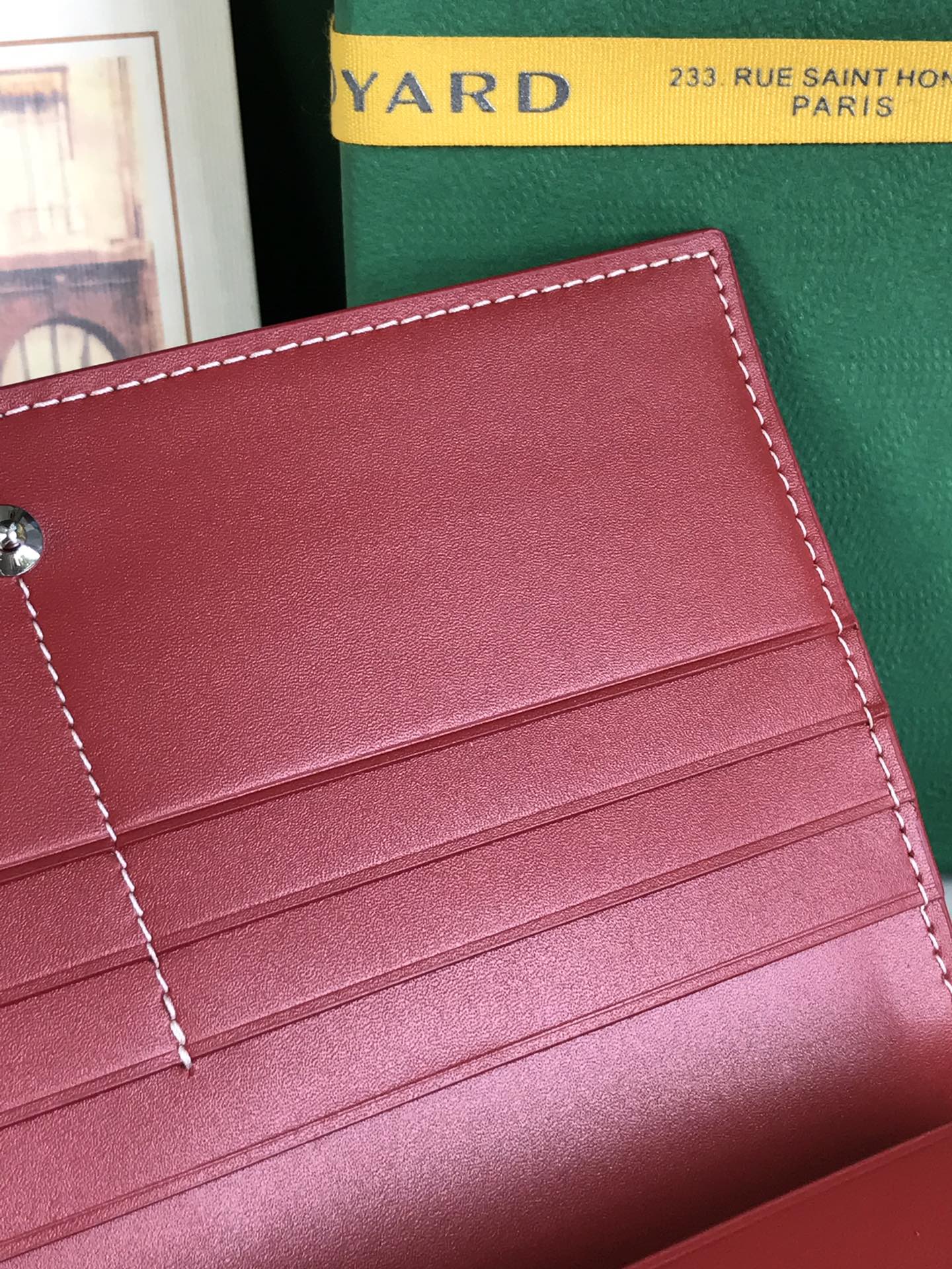 Goyard Richelieu Wallet 19 Cm Classic Red Goyardine Canvas