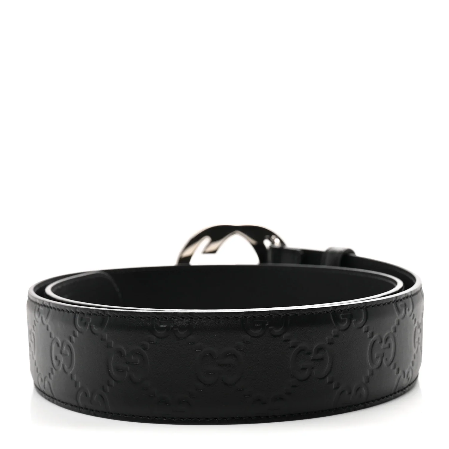 Guccissima Signature Interlocking G 40mm Belt 85 34 Black