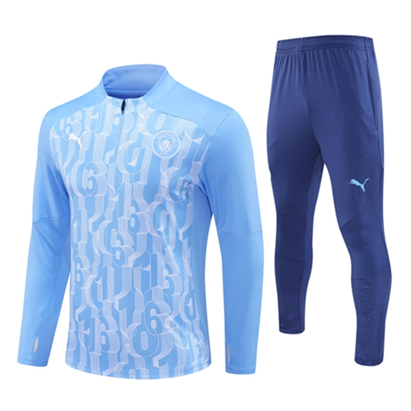 2024-25 Manchester City Light Blue Long Sleeve Training Suit