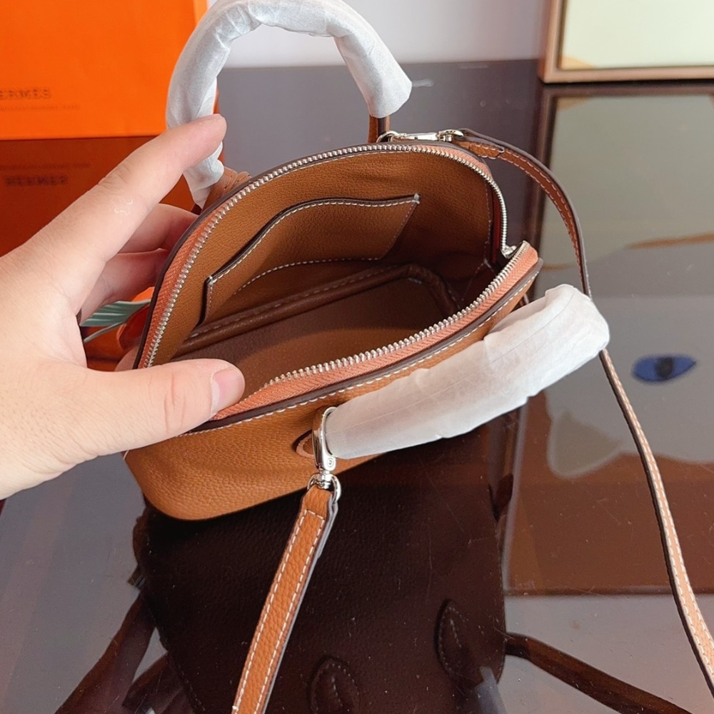 Hermes Bolide 1923 Mini Bag Leather Brown 18Cm H075180CK37
